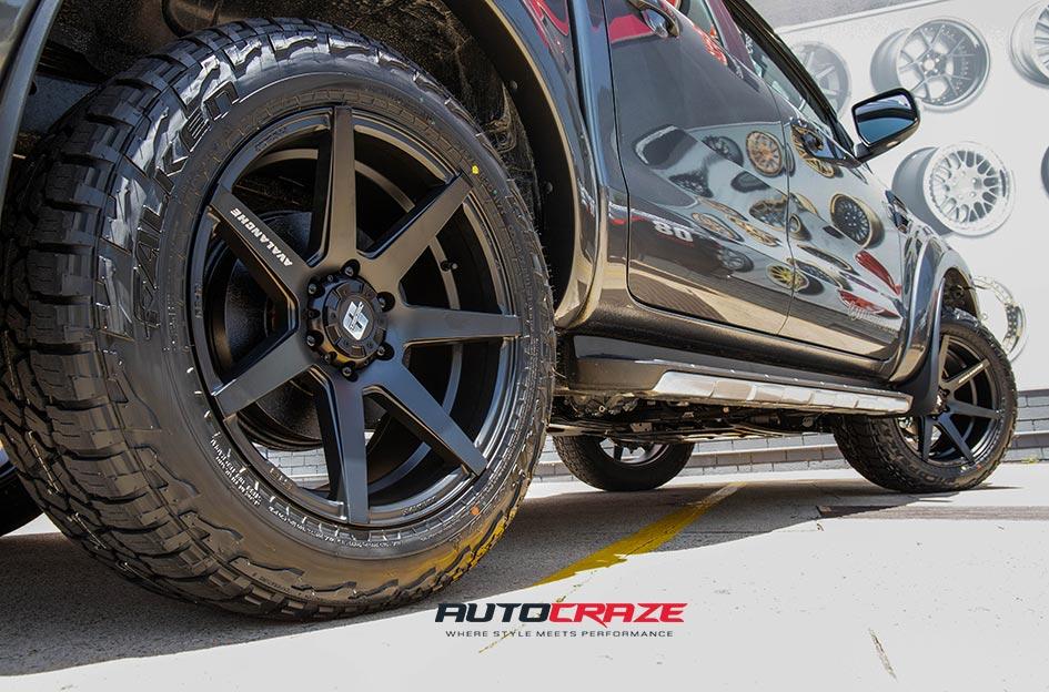 FORD RANGER AVALANCHE MACHINED FACE MATTE BLACK DARK TINT